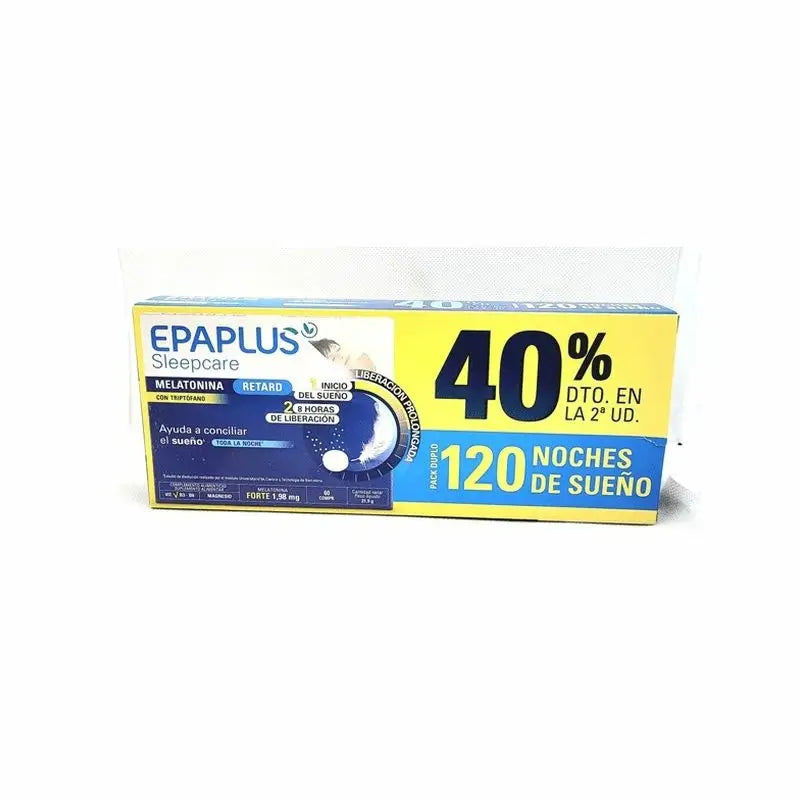 Epaplus  Packs Melatonina Retard+ Triptofano, Segunda Unidad Al 40% Dto , 60 cápsulas