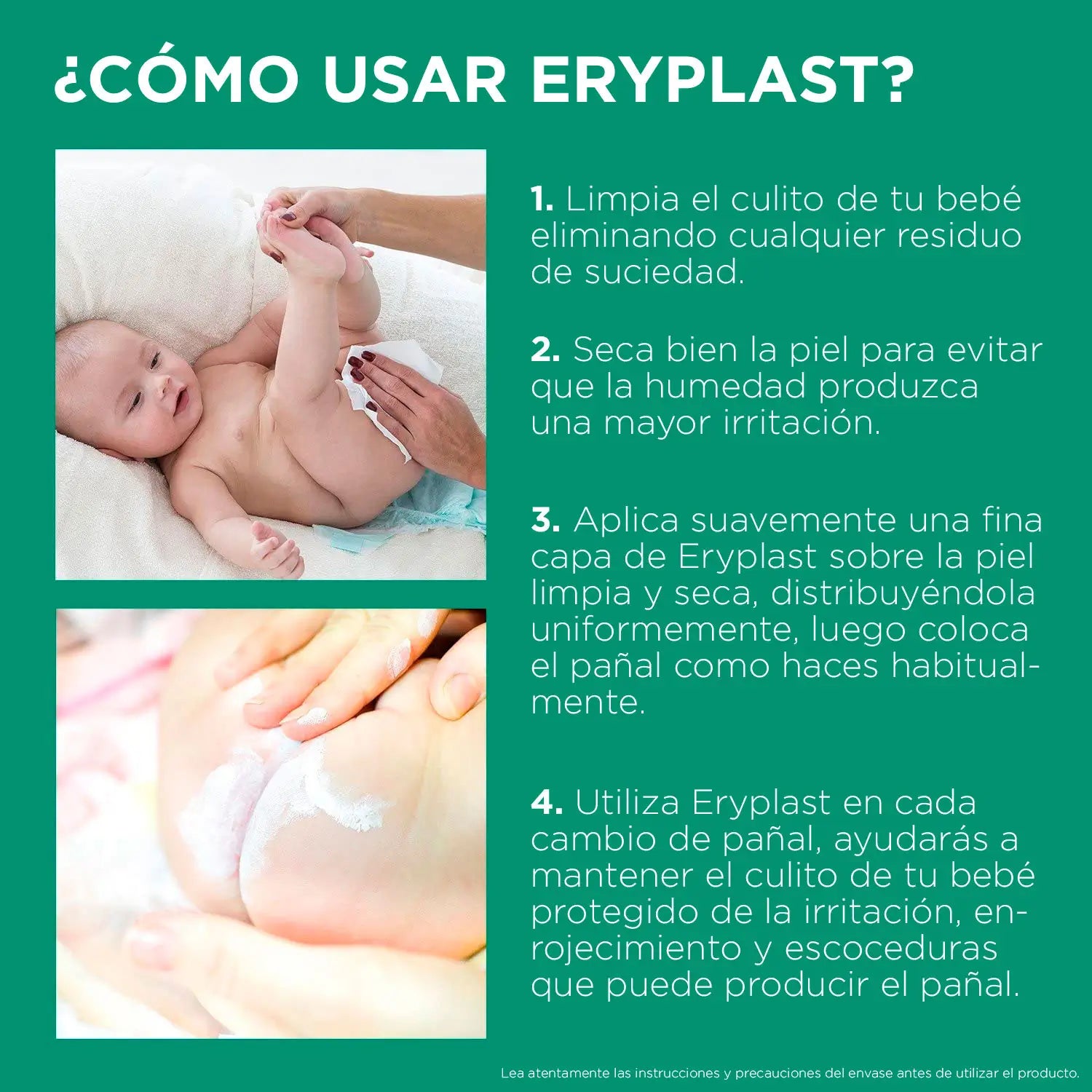 Eryplast Lutsine E45 Pasta Al Agua Crema Pañal Bebé - 125 gr