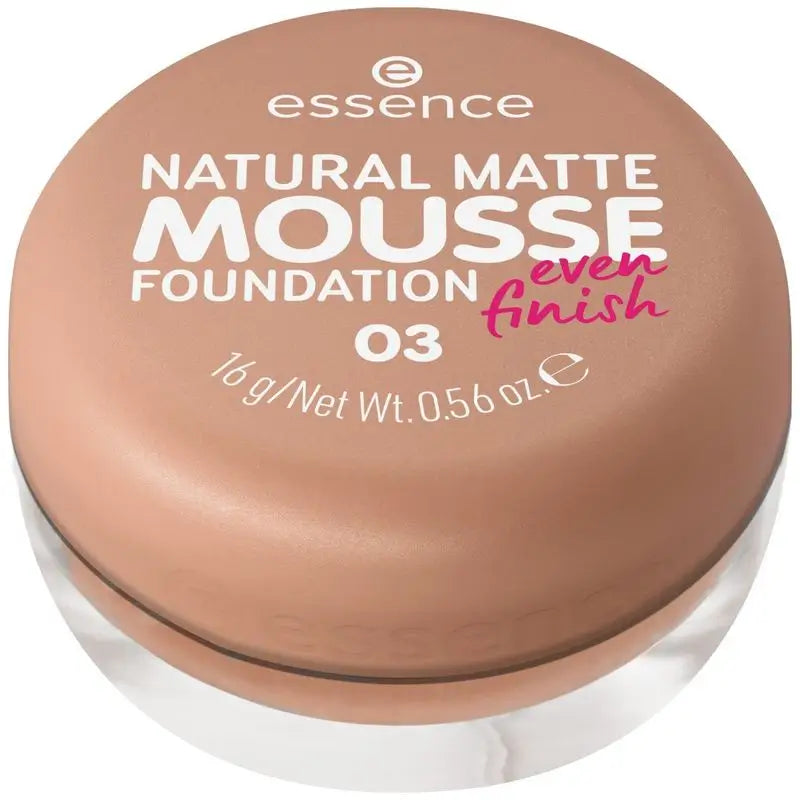 Essence Maquillaje En Mousse Natural Matte Mousse Foundation 03, 16 gr