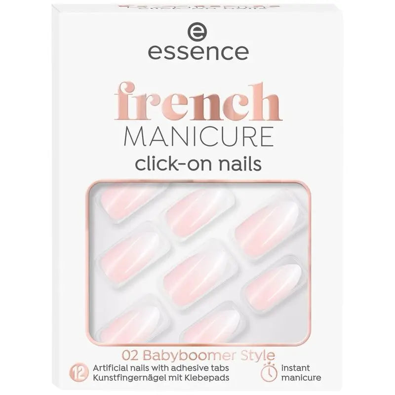 Essence Uñas Artificiales Click-On French Manicure 02, 12 unidades