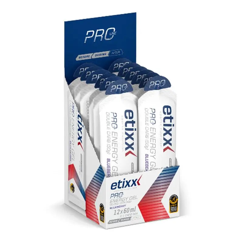 Etixx Double Carb Energy Arandano Gel 12Udsx60Ml.