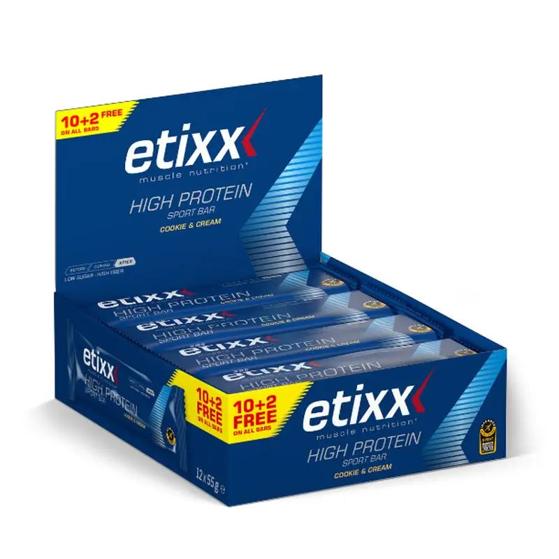 Etixx High Protein Protein Bar Cookie&Cream 12X55G