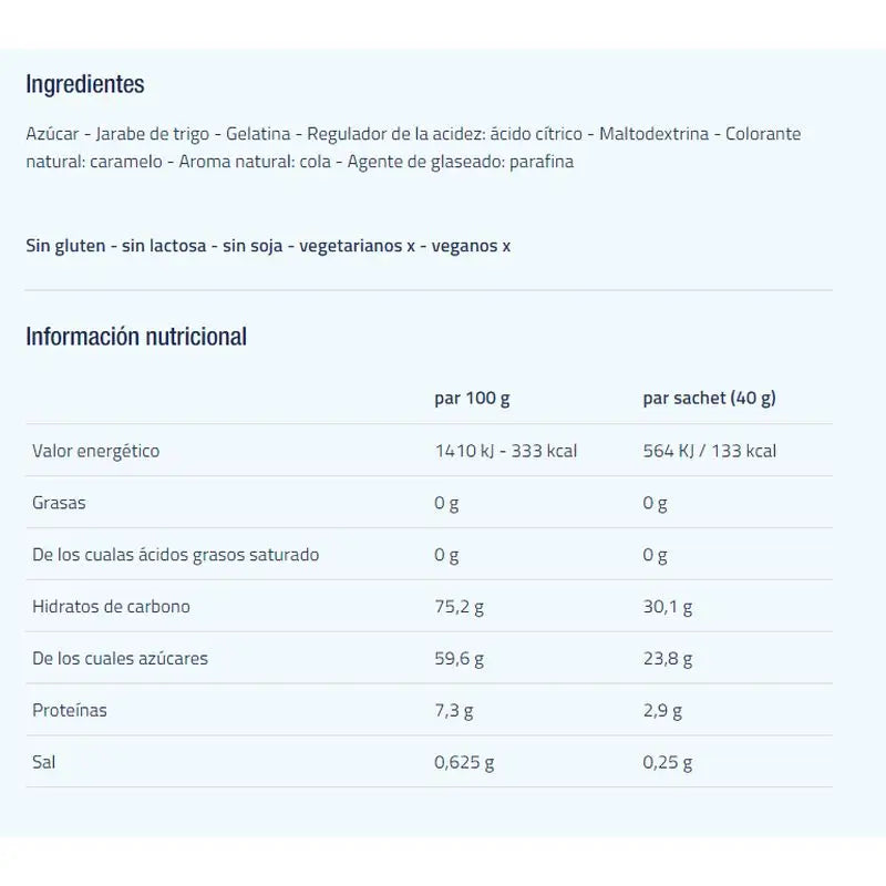 Etixx Sport Gummies Cola 12Uds