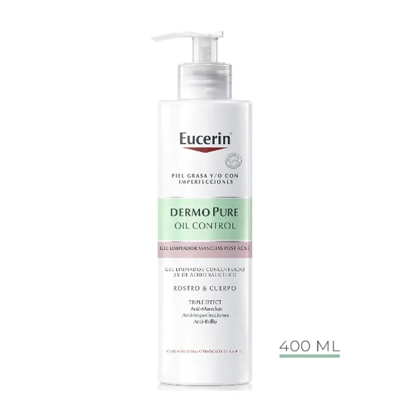 Eucerin Dermopure Gel Limpiador Triple Efecto, 400 Ml