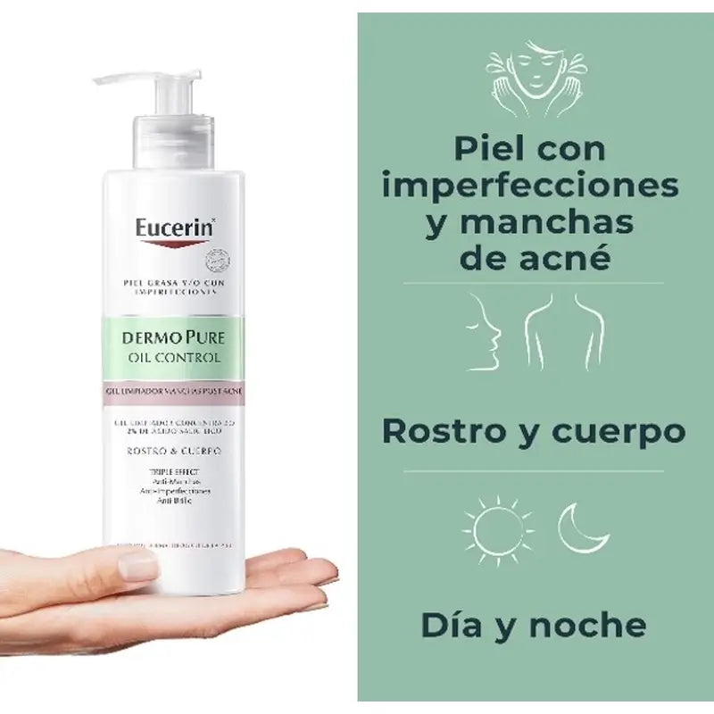 Eucerin Dermopure Gel Limpiador Triple Efecto, 400 Ml