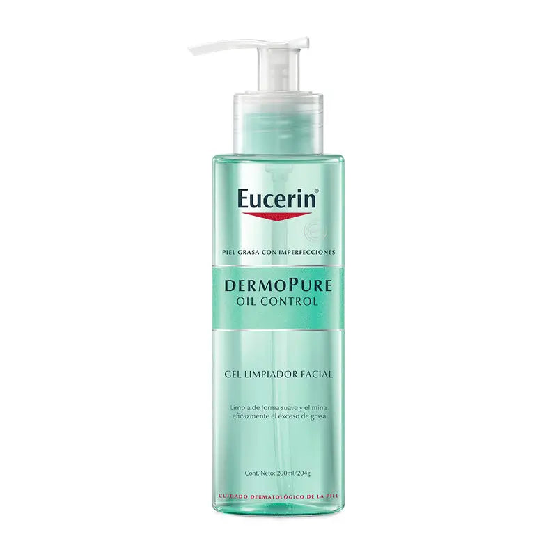 Eucerin Dermopure Oil Control Gel Limpiador Facial, 200 ml