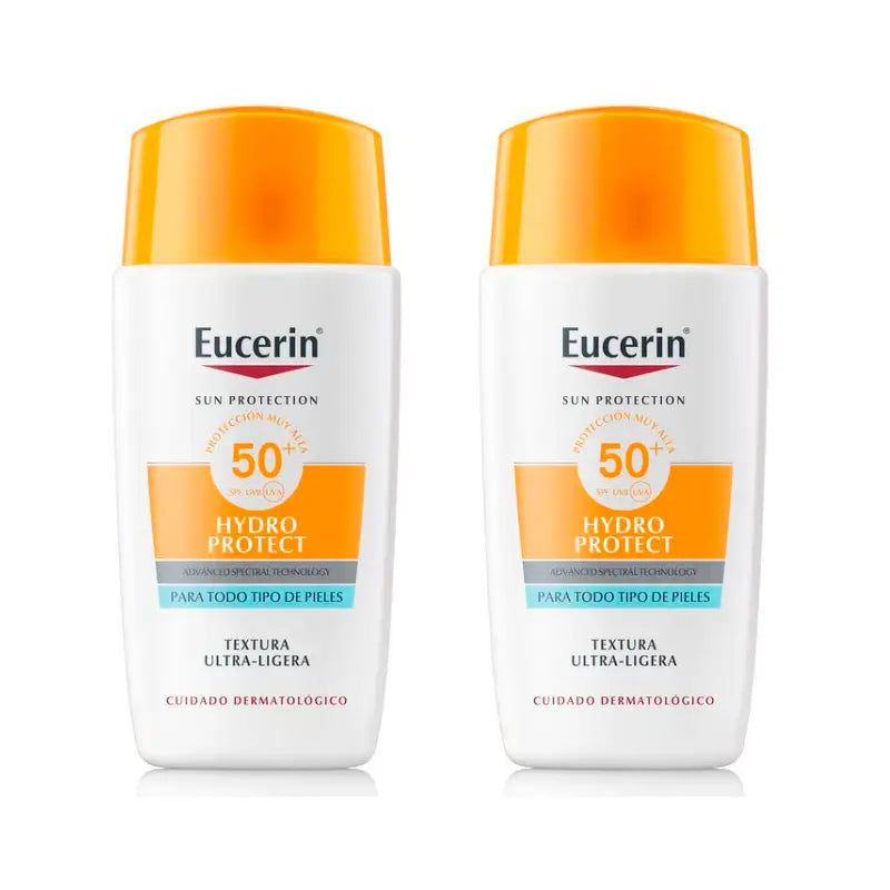 Eucerin Duplo Sun Face Hydro Protect Fluido Spf50+, 2 x 50 Ml