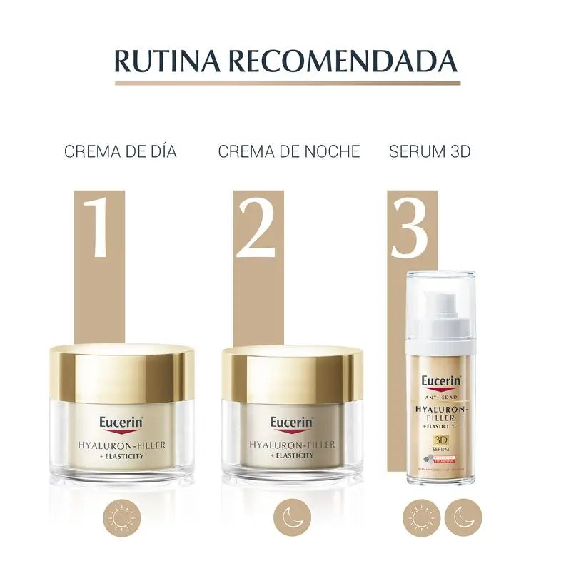 Eucerin Hyaluron Filler + Elasticity Día SPF 15, 50 ml