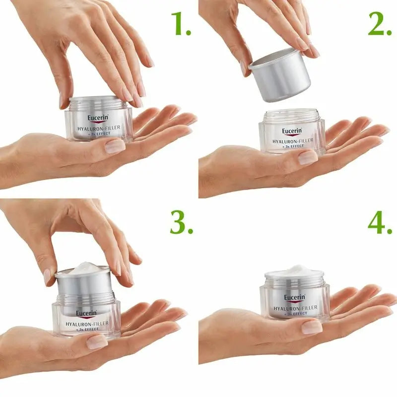 Eucerin Hyaluron-Filler Triple Efecto X3 Día Fps 15 Para Piel Seca, 50 ml