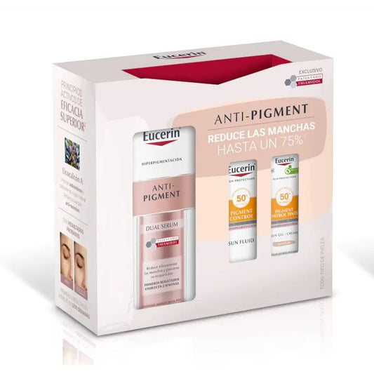 Eucerin Pack Anti-Pigment Sérum Antimanchas 30Ml + Mini Solar Control Fps 50 + Mini Solar Control Tinted Fps 50