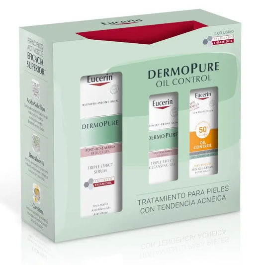 Eucerin Pack Dermopure Sérum Triple Efecto 40Ml + Mini Sérum Triple Efecto + Mini Gel-Cream Oil Control Dry Touch Spf50