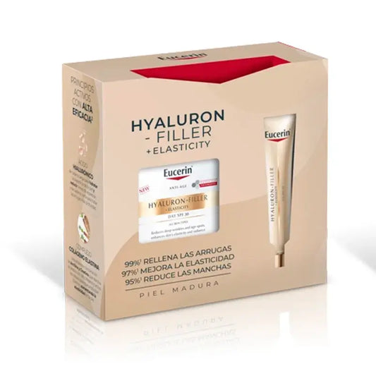 Eucerin Pack Hyaluron Filler Elasticity Crema Día Spf30 50Ml + Contorno De Ojos 15Ml