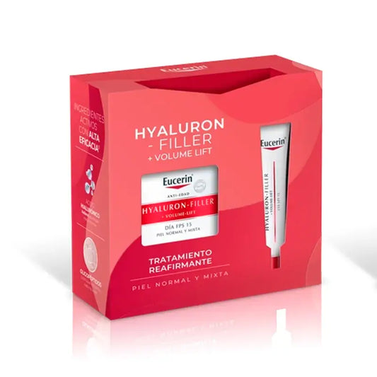 Eucerin Pack Hyluron-Filler Volume Crema de Día Piel Normal y Mixta SPF15 + Contorno de ojos 15ml