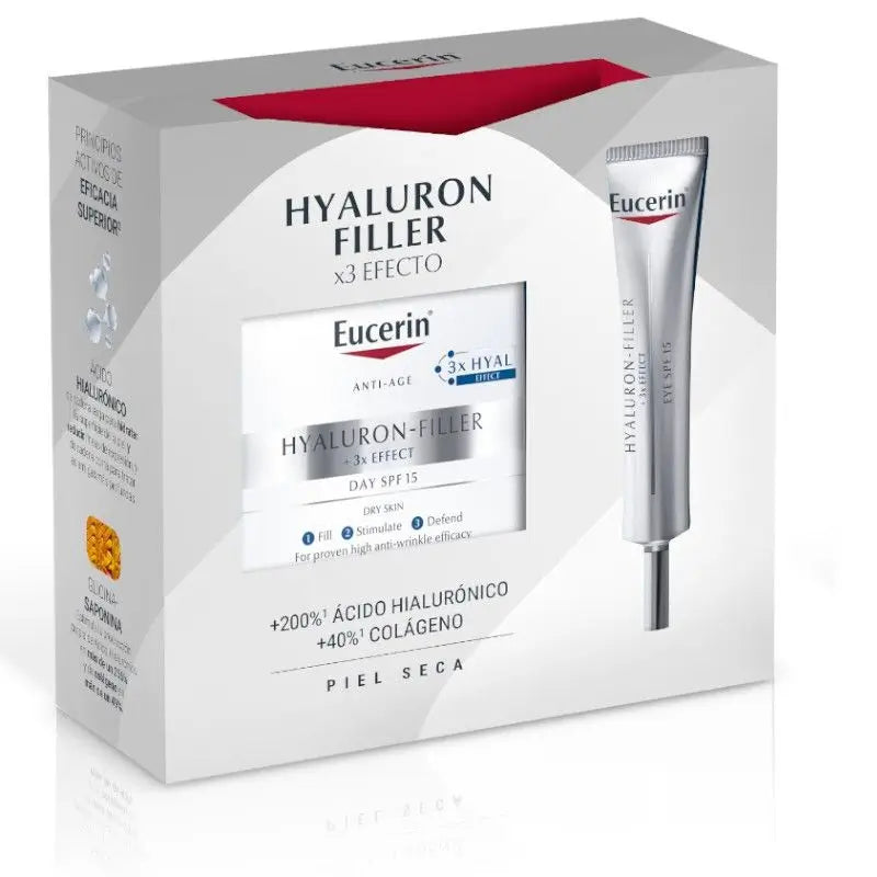 Eucerin Pack Hyaluron Filler Crema De Día Spf15 50Ml + Contorno De Ojos Hyaluron Filler 15Ml