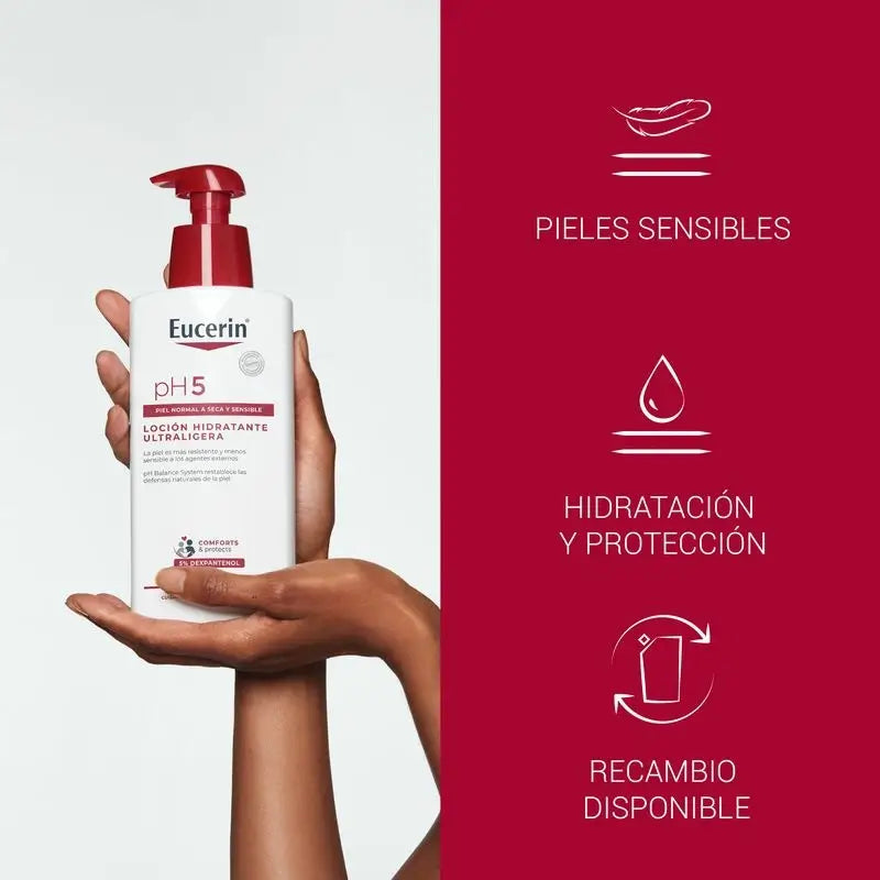 Eucerin Loción Ph5 Ultraligera, 400 ml