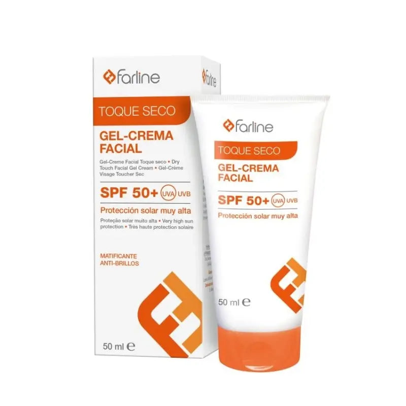 Farline Gel Crema Facial, Tacto Seco SPF50+, 50 ml