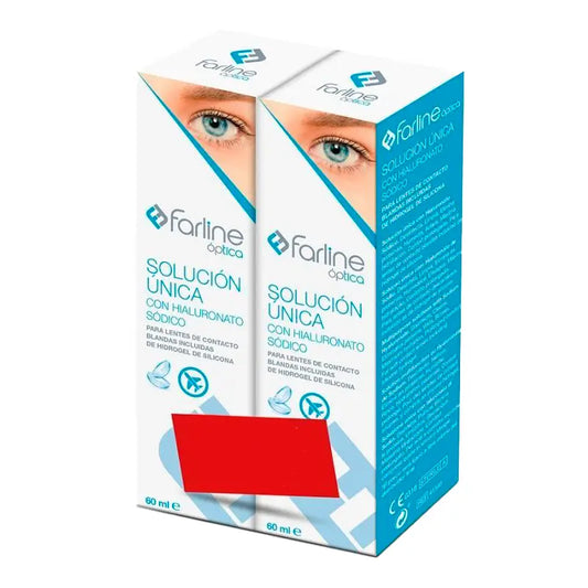 Farline Óptica Solución Única Con Ácido Hialurónico, Pack 2 X60 Ml