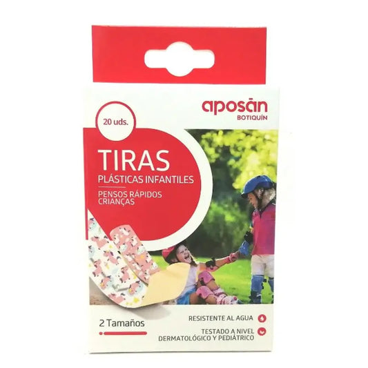 Farline Tiras De Plástico Infantiles Unicolor , 20 unidades