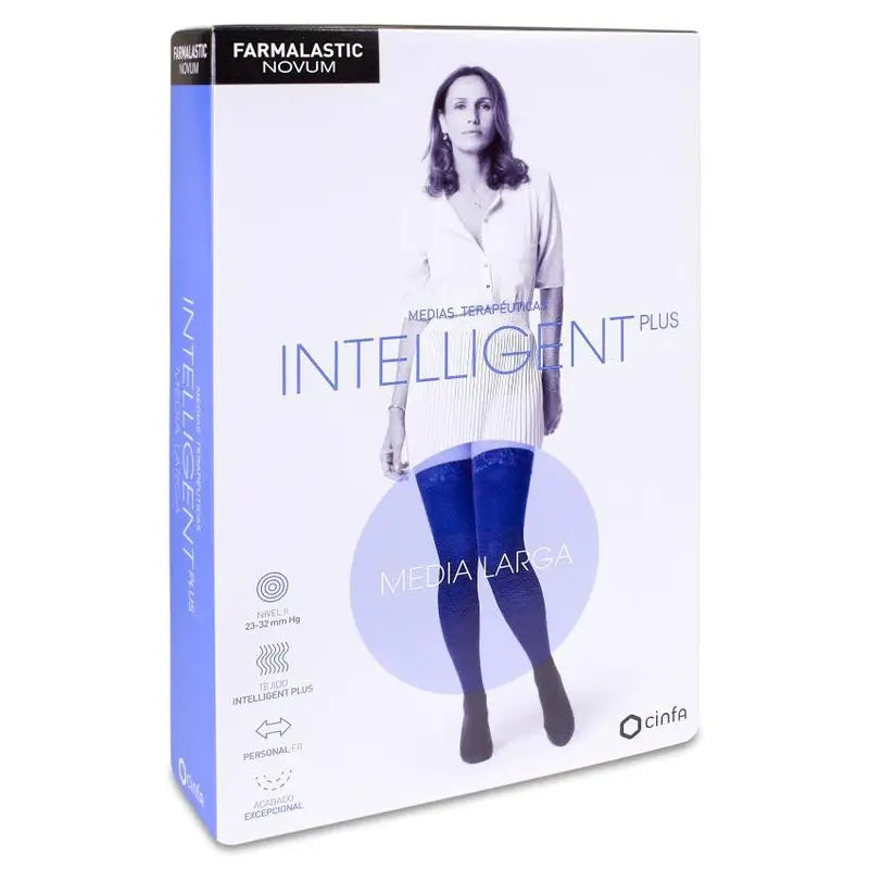 Farmalastic Novum Media Intelligent Plus Media Larga Antracita, Talla 2 