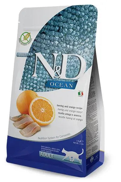 Farmina N&D Cat Ocean Arenque 1,5Kg, pienso para gatos