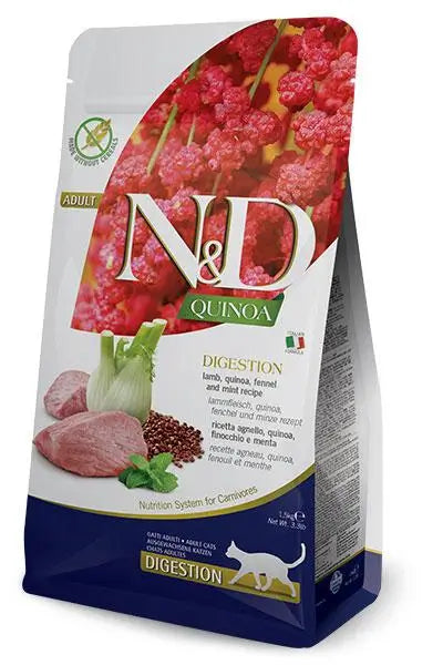 Farmina N&D Cat Quinoa Digestion Cordero 1,5Kg, pienso para gatos