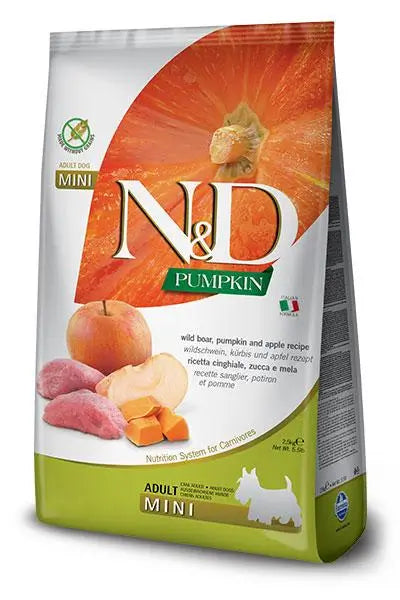 Farmina N&D Dog Calabaza Mini Jabali 7Kg, pienso para perros