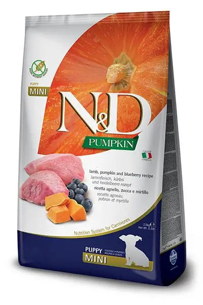 Farmina N&D Dog Puppy Calabaza Mini Cordero 800Gr, pienso para perros cachorros