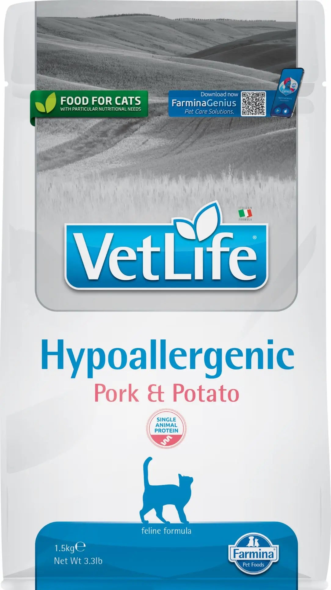 Farmina Vet Life Cat Hypoallergenic Cerdo Adult 400Gr, pienso para gatos