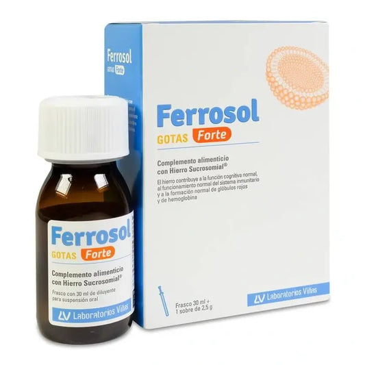 Ferrosol Gotas Forte 30 Ml Sol+ Sobres 2,5 Gr