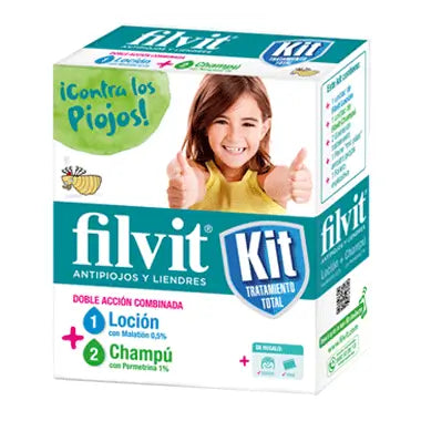 Filvit Antipiojos y Liendres Kit Tratamiento Total Loción 100 ml + Champú 100 ml