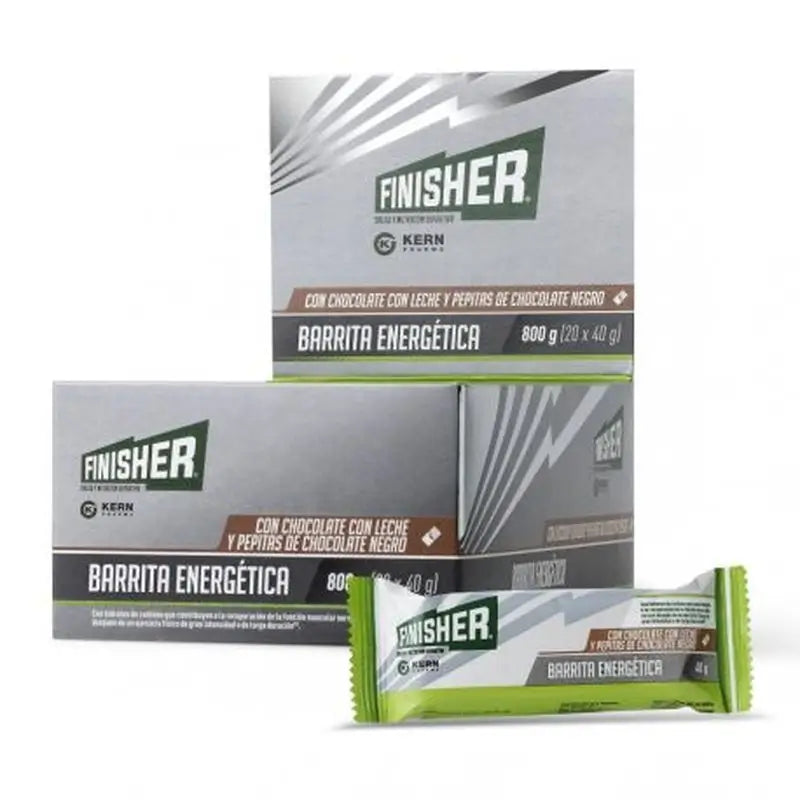 Finisher Barrita Energética Chocolate Leche Pepitas, 20x40gr