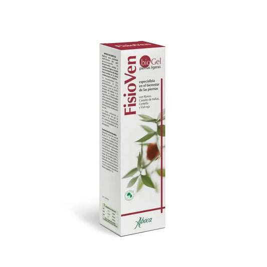 Aboca Fisioven Biogel Favorece La Microcirculación De Las Piernas, Con Rusco, Centella, Vid Roja Y Hammelis, 100 ml