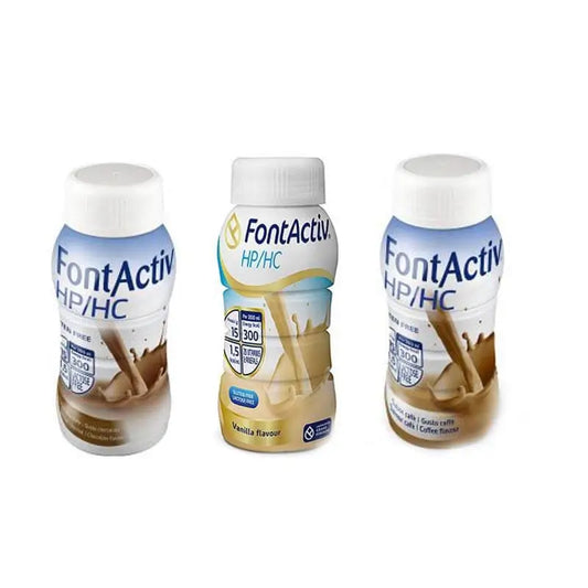 Fontactiv hp/hc 8 botellas sabor chocolate x 125 ml + 8 botellas sabor cafe x 125 ml + 8 botellas sabor vainilla x 125 ml