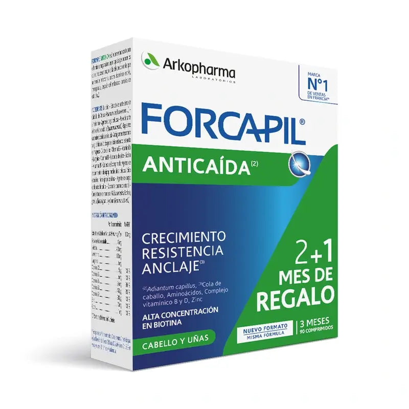 Forcapil Anticaída 60 Comprimidos Pack 2+1 Arkopharma