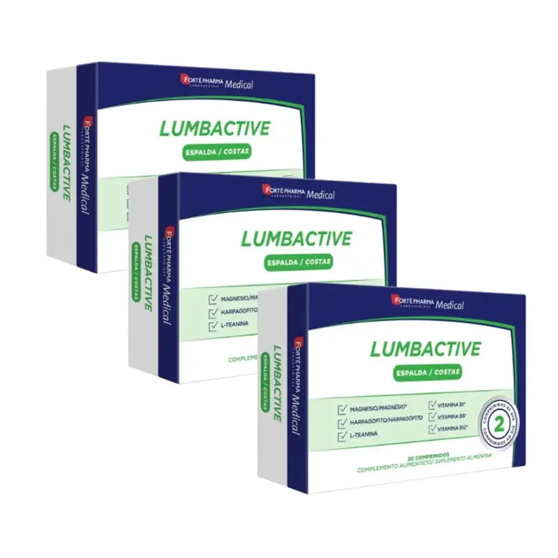 Forte Pharma Triplo Medical Lumbactive Espalda, 3 x 20 Comprimidos