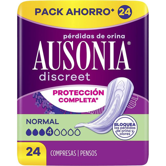 Ausonia Discreet Compresas Para Pérdidas De Orina , 24 unidades