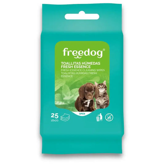 Freedog Toallitas Humedas Fresh (Aloe ) Pocket 25 Ud 18X20Cm