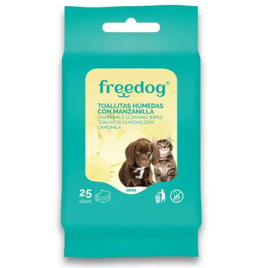 Freedog Toallitas Humedas Manzanilla Pocket 25 Ud 18X20Cm