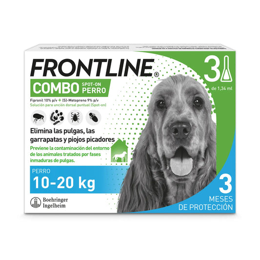 Frontline Combo Perro 10-20 Kg, 3 Pipetas