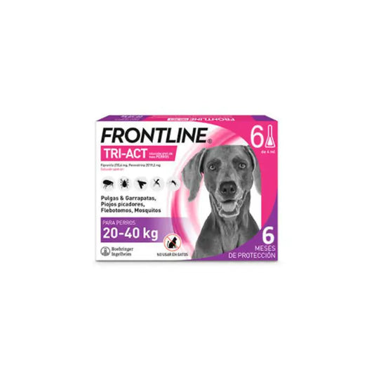 Frontline Tri-Act 20-40Kg, 6 Pipetas