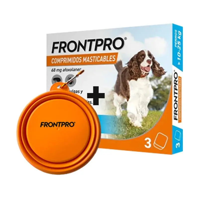 Frontpro Antiparasitario para Perros 10-25 Kg (L), 3 Comprimidos Masticables