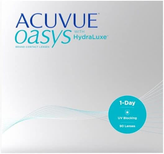 Acuvue  Oasys 1-Day Hydraluxe Technology Lentillas Esféricas Diarias , 90 unidades