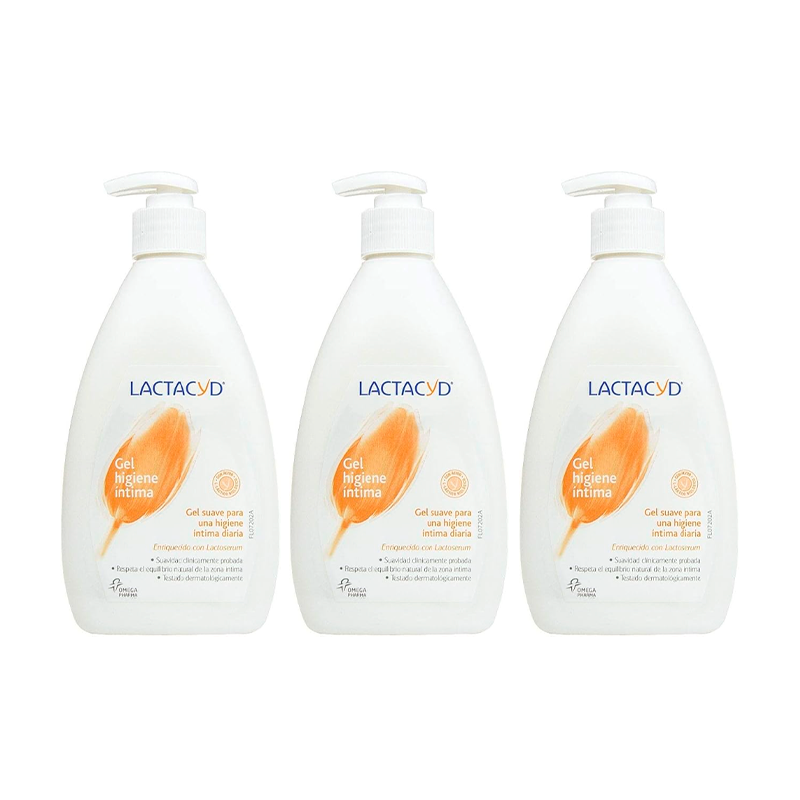 Lactacyd  Triplo Gel Higiene Íntima Uso Diario 3 x 400 ml