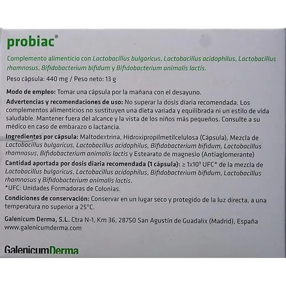 Galenicum Pack Probiac Acné, 2 x 30 capsulas