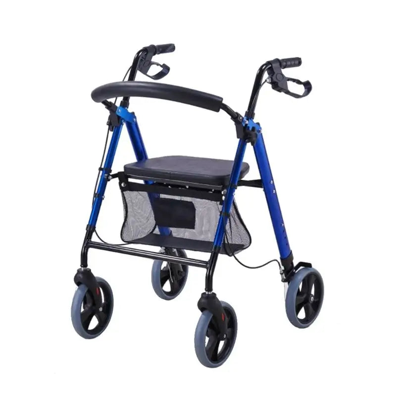 García 1880 Rollator Aluminio Con Asiento Regulable En Altura (Azul)