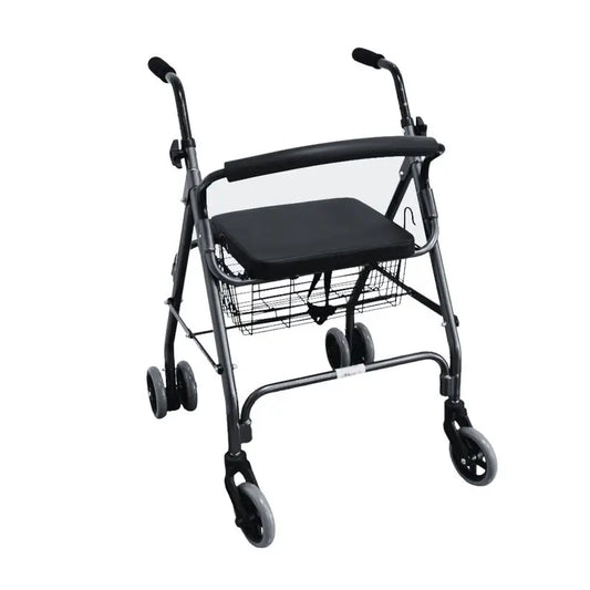 García 1880 Rollator Aluminio Frenos Por Presion (Negro)