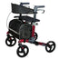 García 1880 Rollator Aluminio Pleg. Con Frenos Nuevo Estilo (Rojo)