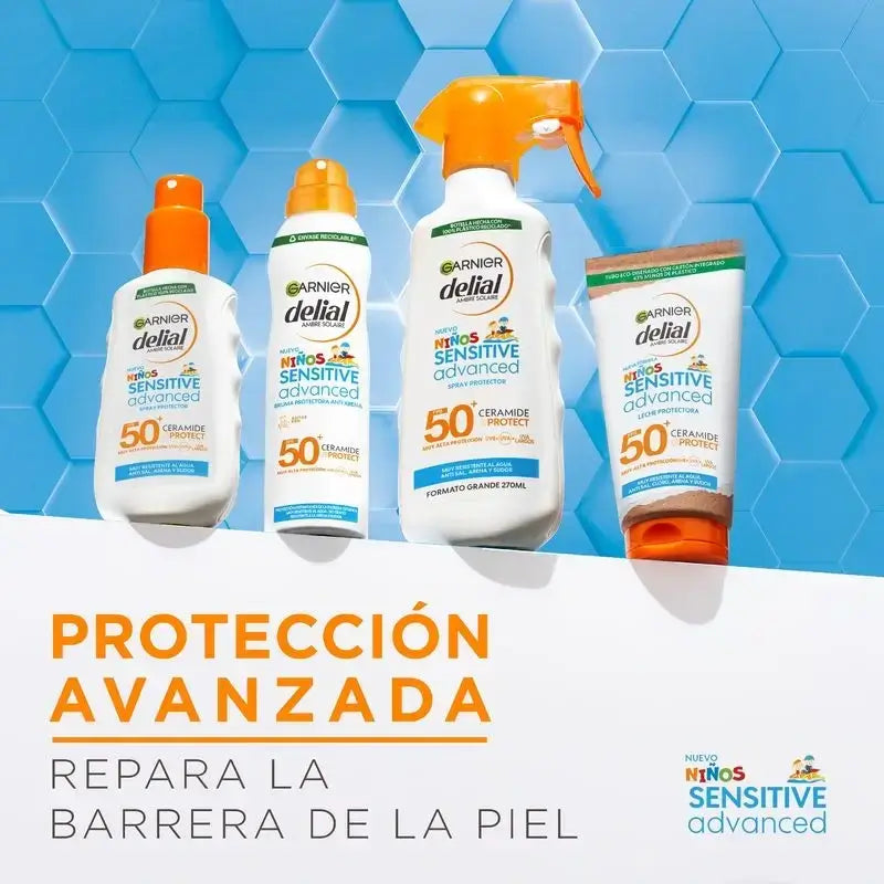 Garnier Delial Protector Solar Niños Spf50 Para Pieles Claras Y Sensibles. Pediátrico, 270Ml