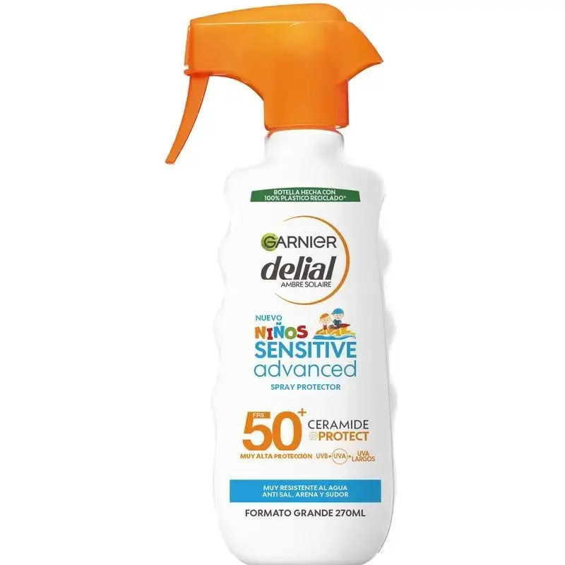 Garnier Delial Protector Solar Niños Spf50 Para Pieles Claras Y Sensibles. Pediátrico, 270Ml