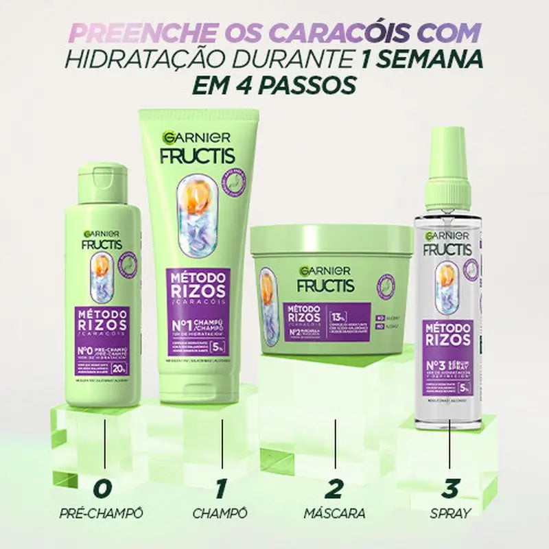 Garnier Fructis Método Rizos Champú Nº1 Para Rizos Hidratados Durante 72H 200Ml